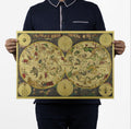 Ancient Constellation Map Zodiac Kraft Paper Art