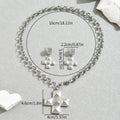 Vintage European American Women Cross Jewelry Set, Unique Niche Design Stud Earrings & Versatile Pendant Necklace For Ladies