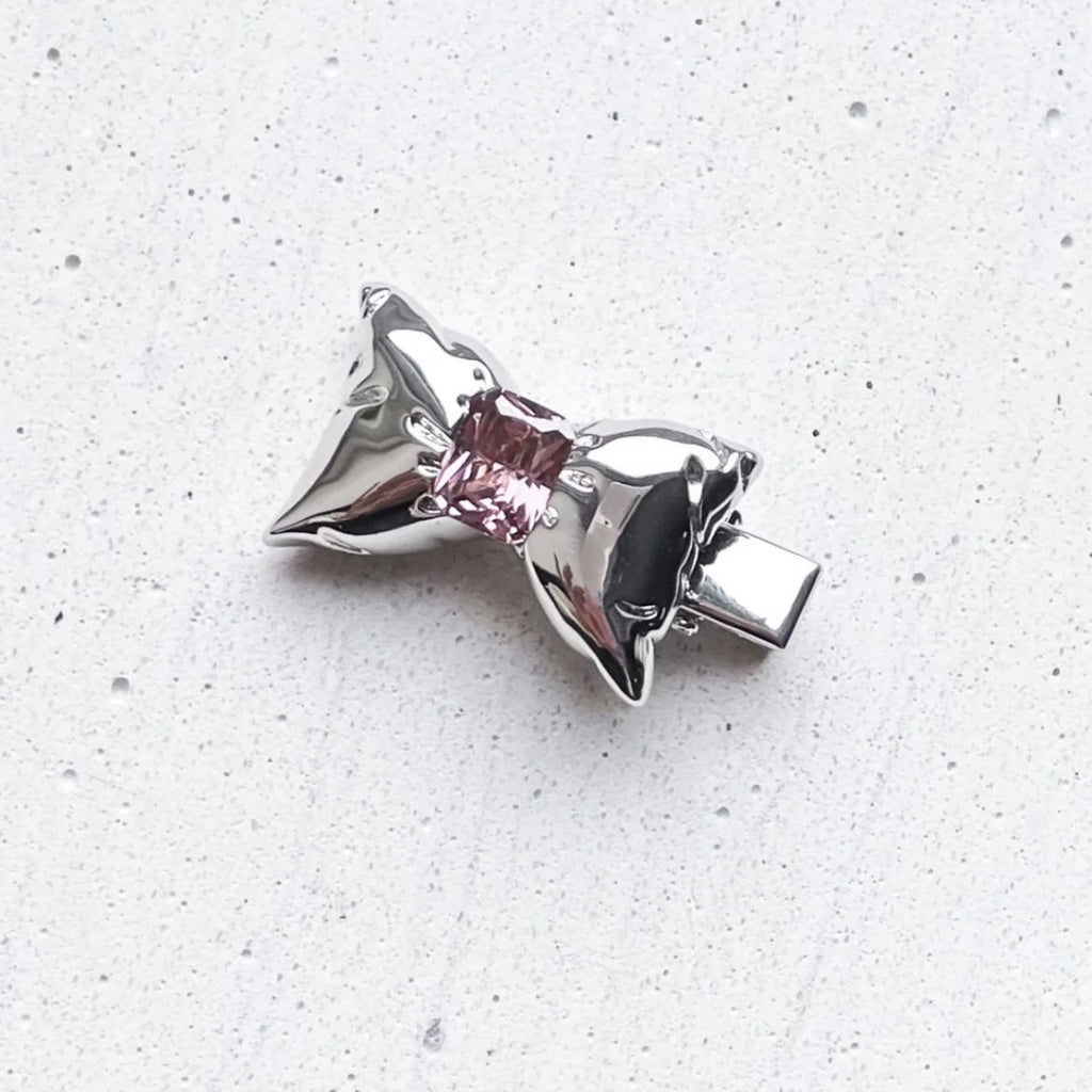 Daydream Pillow Bowknot Diamond Metal Hairpin