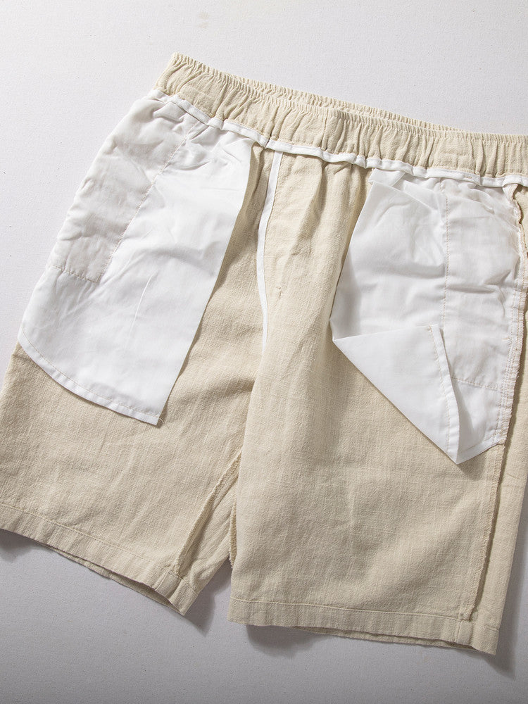 Men's Slim-fit Straight-leg Hemp Five-pocket Pants