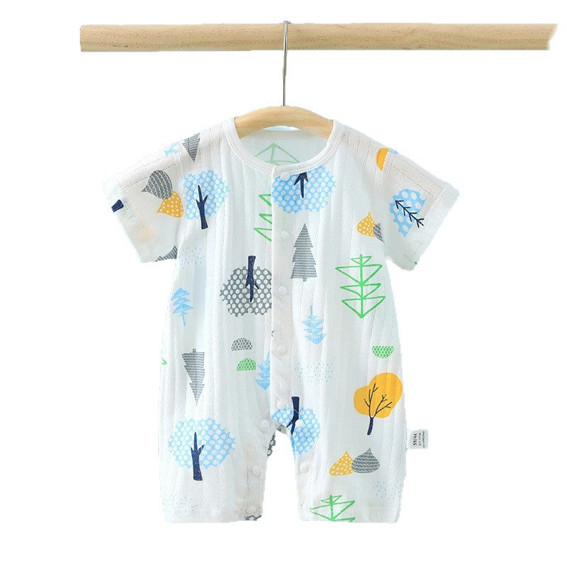 Baby short sleeved jumpsuit baby pajamas home clothes children's clothing