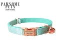 Small Dog & Cat Collar – Silver Mint Green