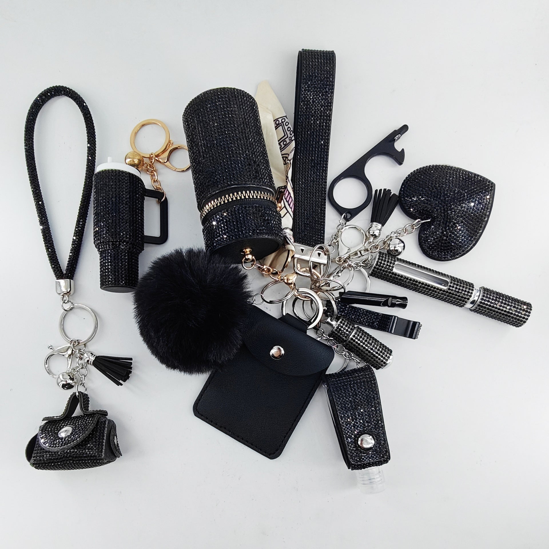 13-Piece Self-Defense Mini Lipstick Keychain Set