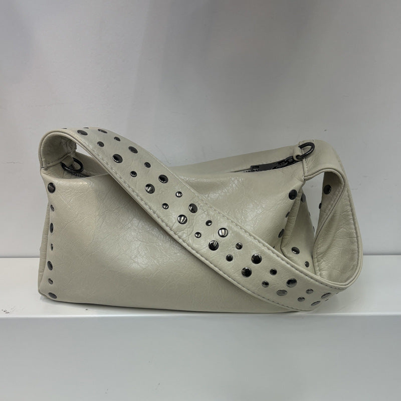 Niche Vintage Biker-style Studded Underarm Bag