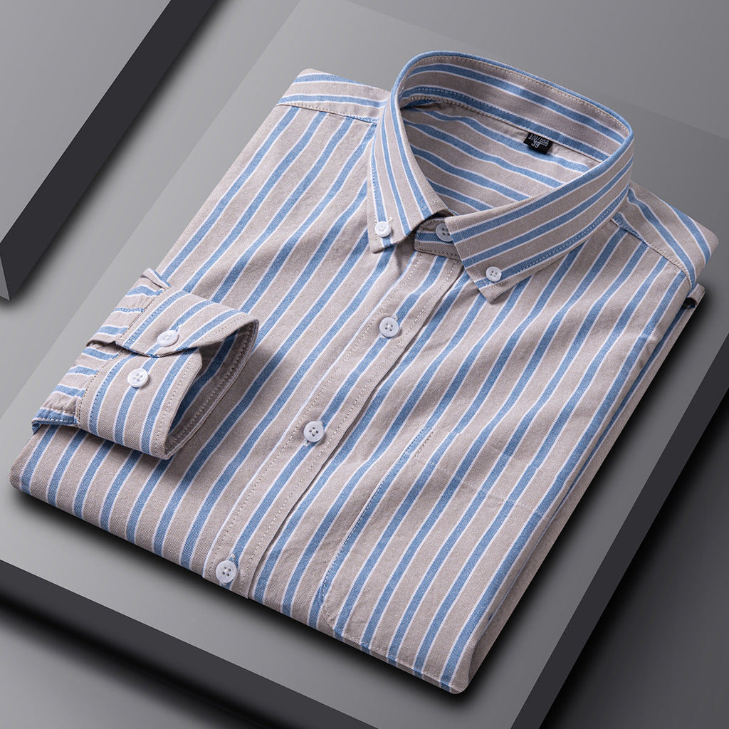 Men's Cotton Long Sleeve Oxford Woven Shirts
