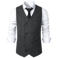 Men's Retro Casual Double Breasted Striped Vest