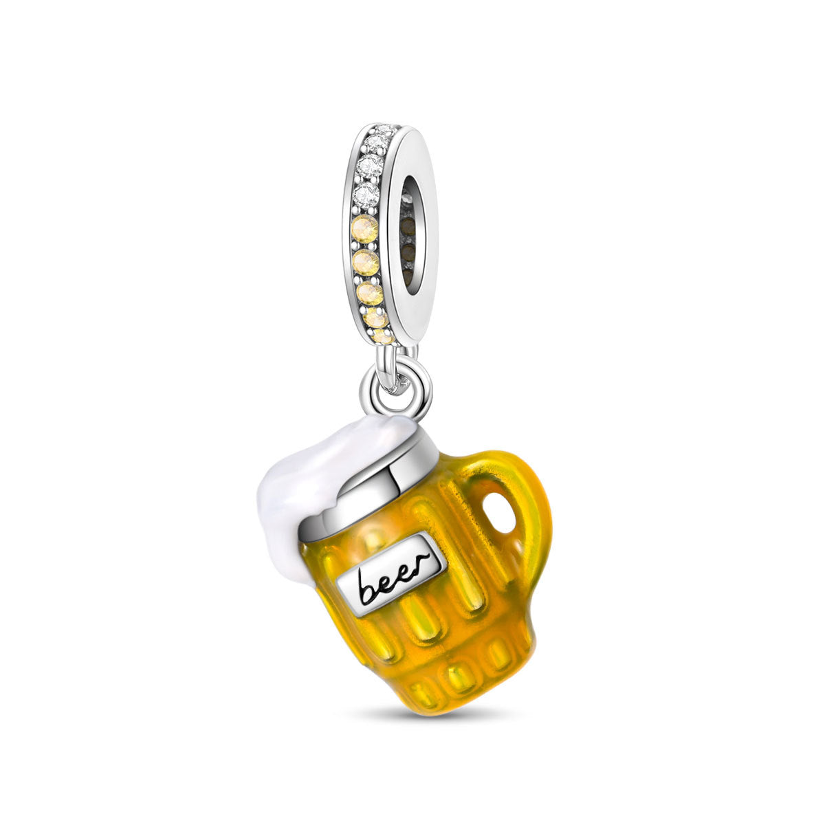 Festive-themed Beer Glass And Wine Glass Pendant Bead Bracelet Accessories