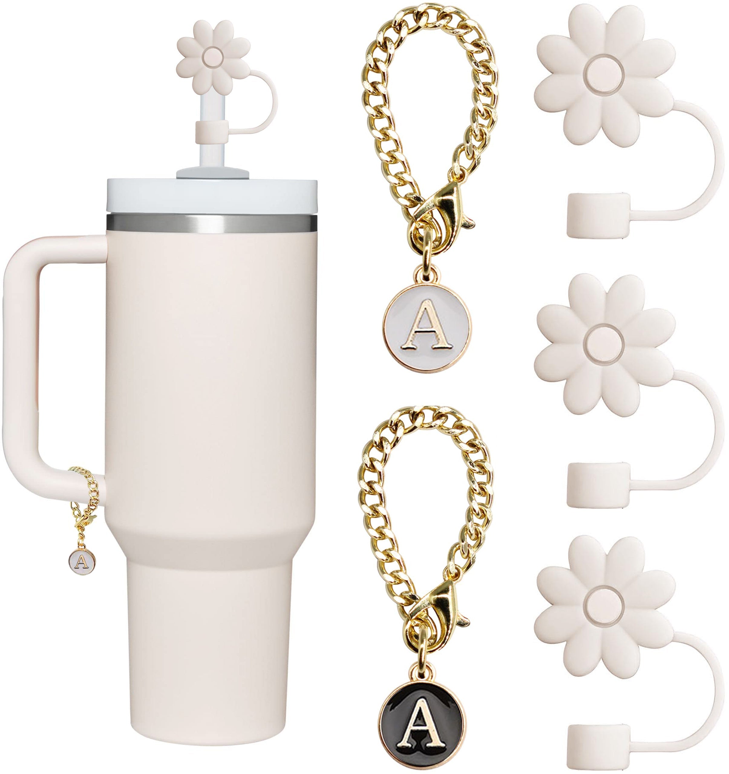 Tumbler Letter Handle Charms - 5PCS