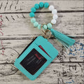 Silicone Bead Bracelet Leather Wallet