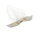 European And American White Mesh Bow Veil