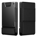 Metal And Leather Pull-Out Mens Wallet