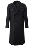 Men's Double-Breasted Slim-Fit Trench Coat