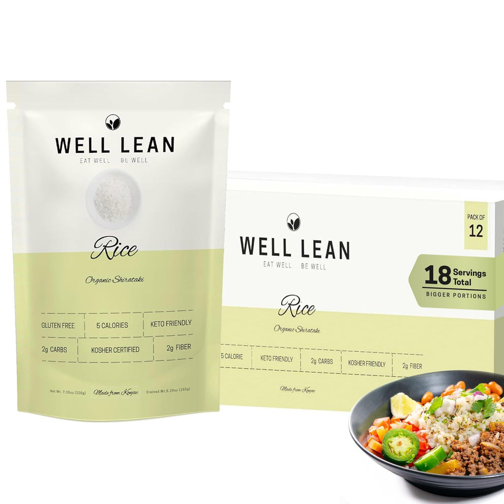 Konjac Rice Keto Pasta   12 Pack   Low Carb Keto Plant Based 100%   USDA Organic Premium Konjac Shirataki Rice   Carb Free
