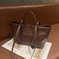 New Genuine Leather Women's Bag, Underarm Single-shoulder Cross-border First-layer Cowhide Tote, Niche Crossbody, Vintage Soft Leather, Large Capacity