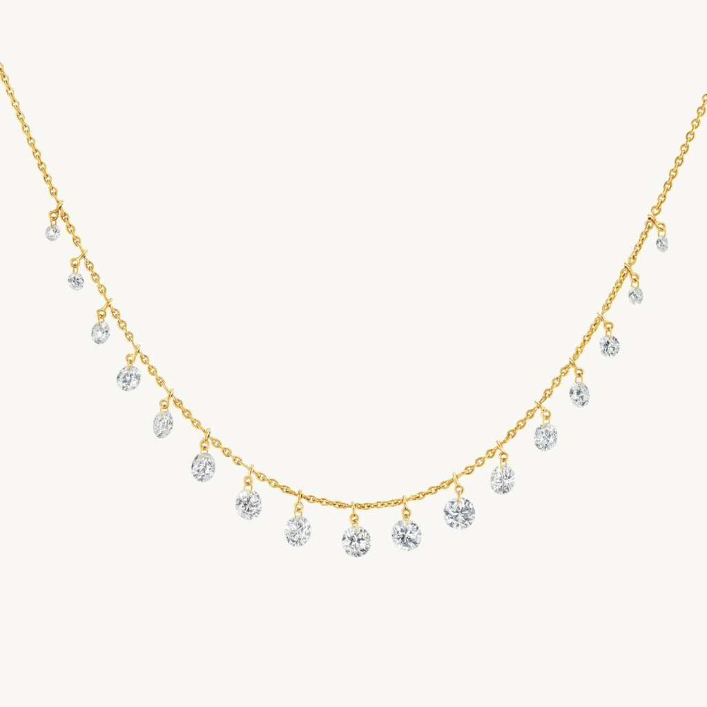 Gradient Water Drop Rhinestone Necklace Set For Women