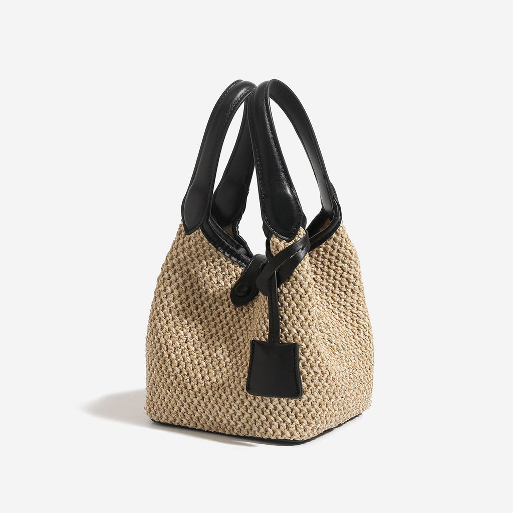 Korean-style Niche-design Straw Tote Bucket Bag
