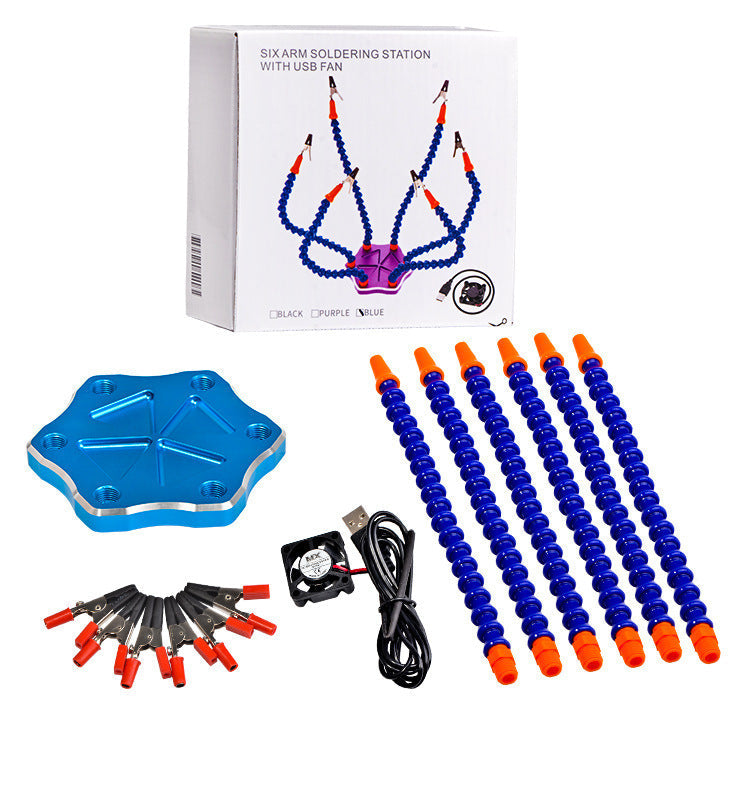 Six Jaw Aluminum Alloy Welding Station Tool