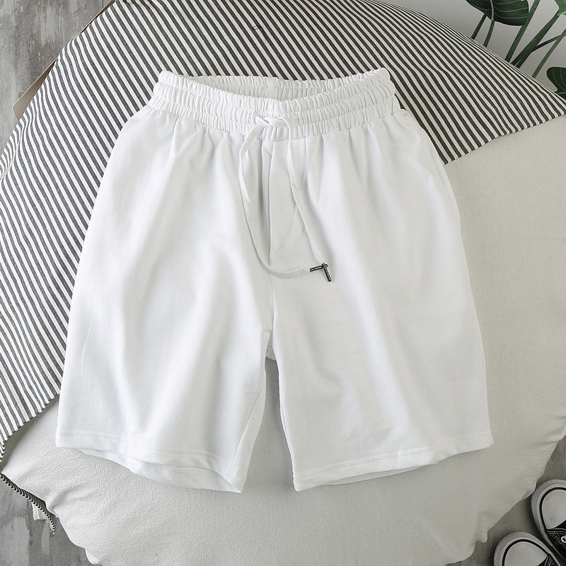 Mens Solid-Color Sports And Leisure Shorts
