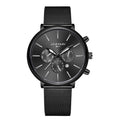 Mens Mesh-band Watch Fashionable Quartz Timepiece With Calendar Suitable For Business And Casual Occasions