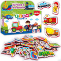34 Foam Fridge Magnets for Toddlers 3 years Vehicles and Professions Magnets
