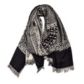 Cotton Linen Yarn-dyed Ethnic Style Scarf