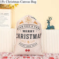 70/60CM Christmas Bag New Year Christmas Canvas Gift Bag Double Drawstring Gift Bundle Mouth Bag Ornaments Santa Sac