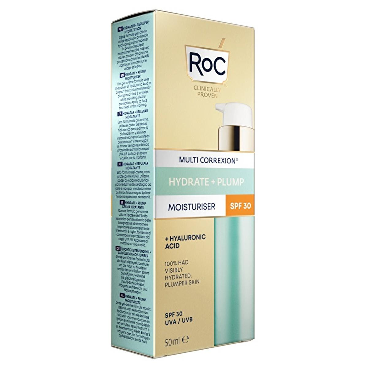 Roc SPF 30 Hyaluronic Acid Facial Moisturizer: 72-Hour Hydration & Anti-Aging Sunscreen for All Skin Tones