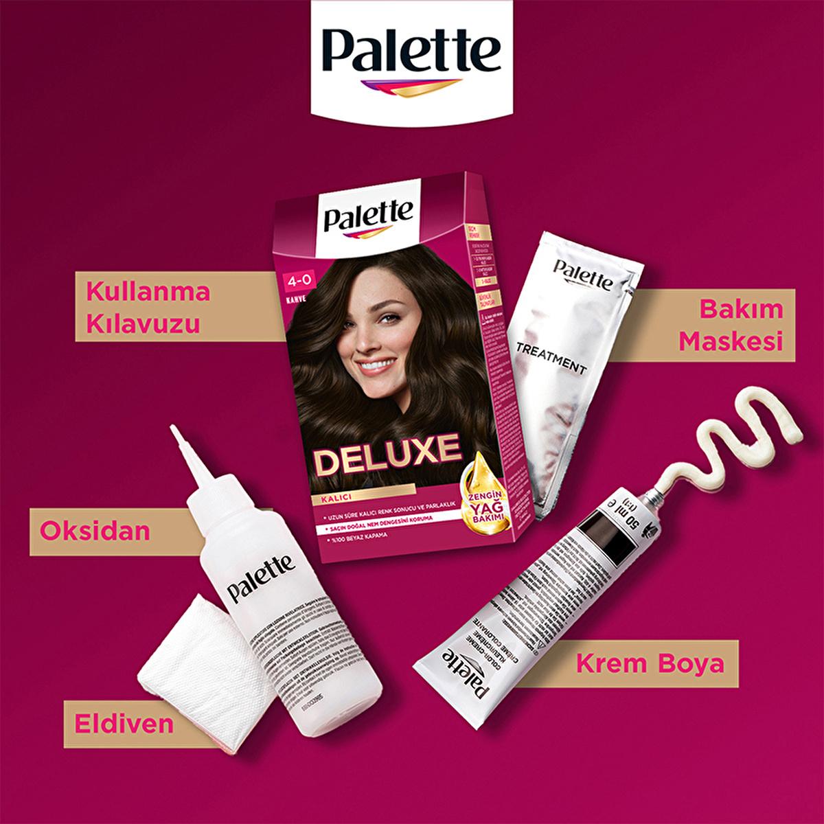Palette Deluxe 4-0 Brown Hair Dye - Long-Lasting Hair Dye for Vibrant Color