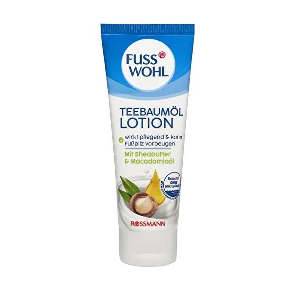 Fusswohl Foot Care Lotion with Tea Tree Oil - Moisturizing & Softening Foot Lotion for Dry Feet - 2.54 fl oz