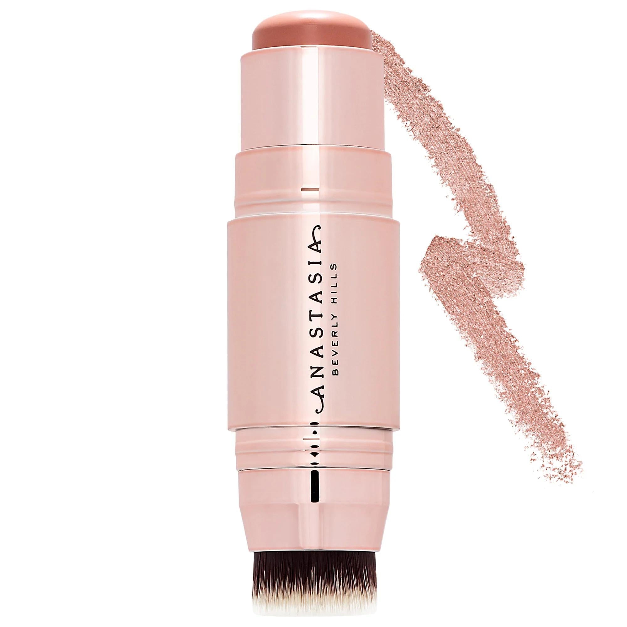 Cream Blush Stick with Brush Applicator - Buildable, Radiant, Natural & Cruelty-Free Blush for Glowing Skin