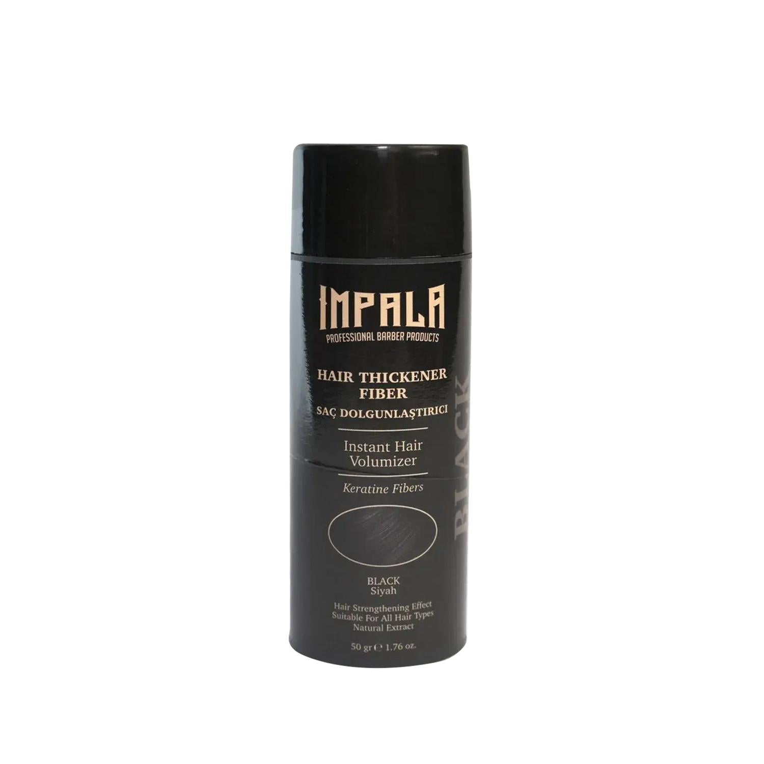 İmpala Hair Thickening Powder - Black, 50g - Instant Hair Enhancement