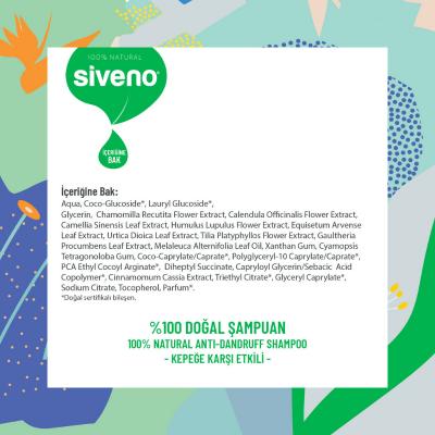 Siveno Anti-Dandruff Shampoo - Natural Tea Tree Oil Shampoo for Soothing Scalp - Dermatologically Tested, 10.14 fl oz