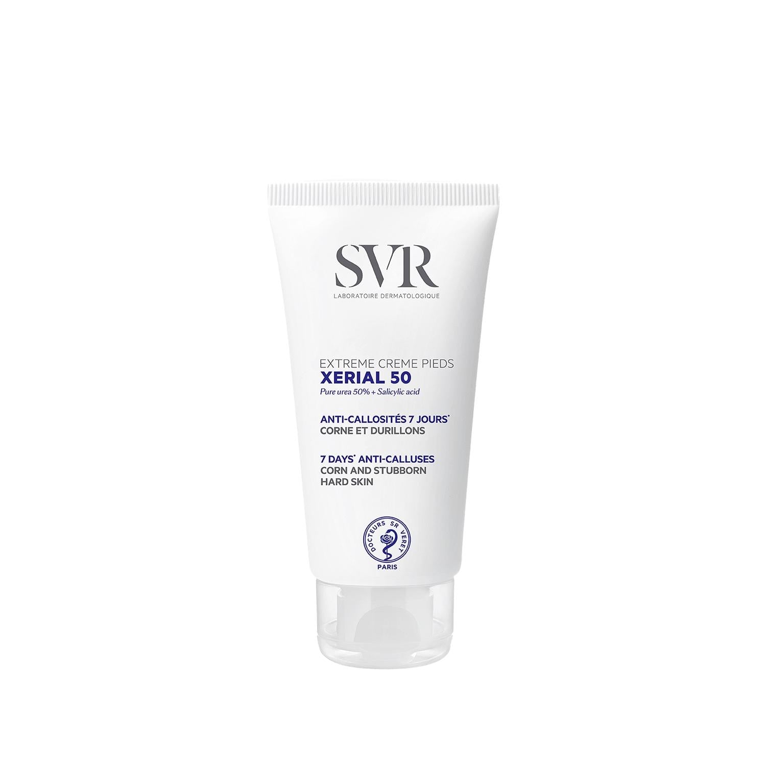 SVR Xerial 50 Extreme Foot Care Cream - Intensive Moisturizer for Dry Heels & Skin, 1.69 fl oz