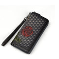 Retro Distressed Zip-around Wallet Hand-distressed For A Classic Lookpractical And Convenient