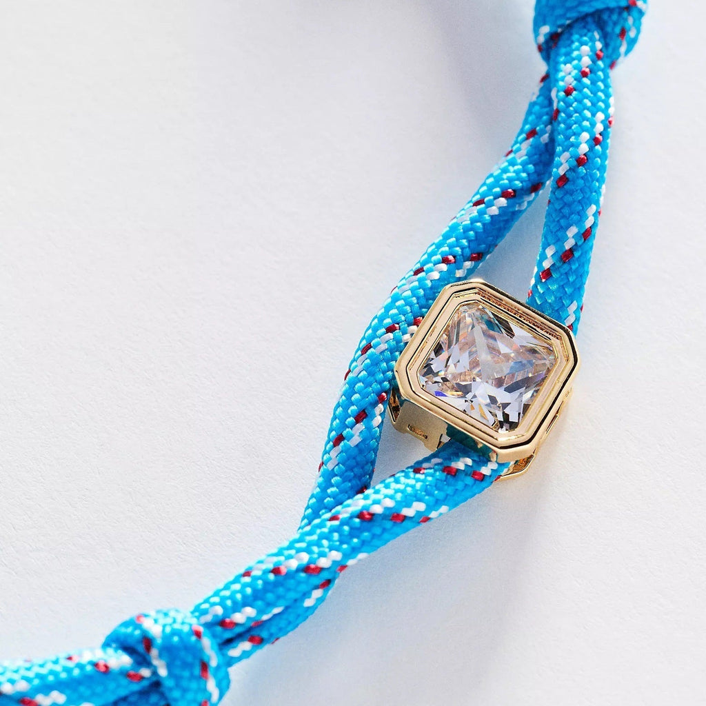 Double-rope Knotted Necklace Layered With A Band