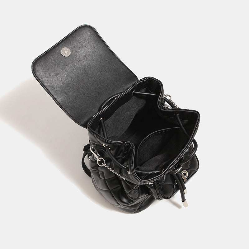 Womens Niche-Design Soft Chain Multi-Use Backpack