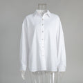 Casual Solid-color Minimalist Loose-fit Shirt