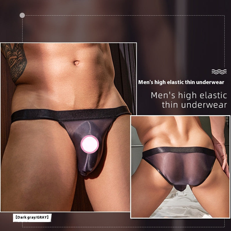 New Seduction Men's Thin Transparent Sexy Skin-friendly Briefs For The Year Of Birth