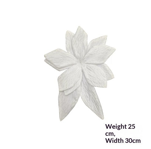 French-style Chic Three-dimensional Black-and-white Organza Large Flower