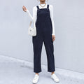 Women's Autumn Warm Corduroy Loose Solid Color Suspender Pants