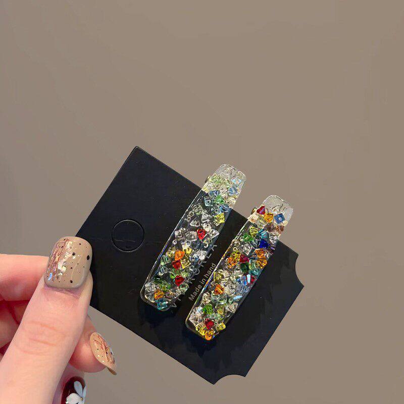 Dopamine-colored Diamond Hair Clip For Women