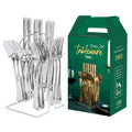 Gold Stainless Steel Cutlery Set With Rack
