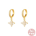 S925 Flowers Water Drop Earrings