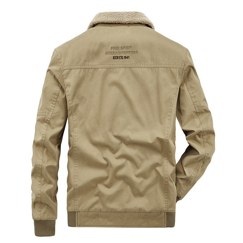 Multi-pocket Casual Cotton Jacket For Young And Middle-aged Adults