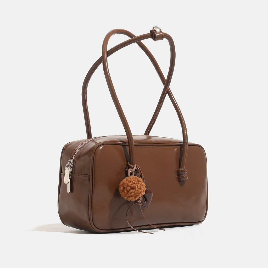 Womens Sophisticated Red Large-capacity Underarm Shoulder Bag