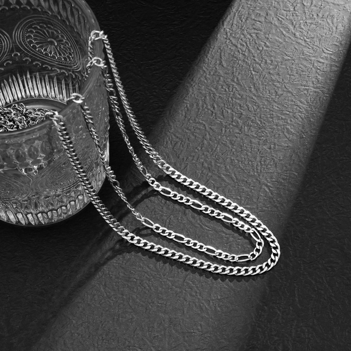 Twisted-link Double-layered Couple Waist Chain