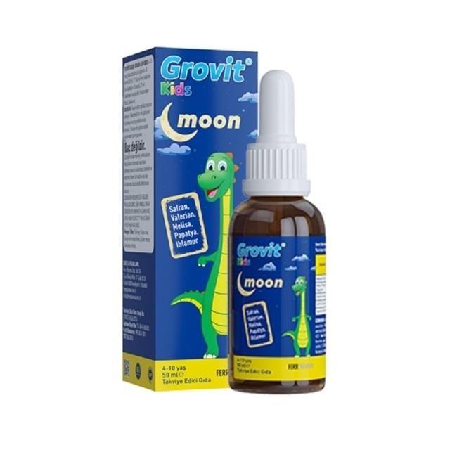 Grovit Kids Moon Damla for Children - Natural Herbal Extracts Liquid Drops