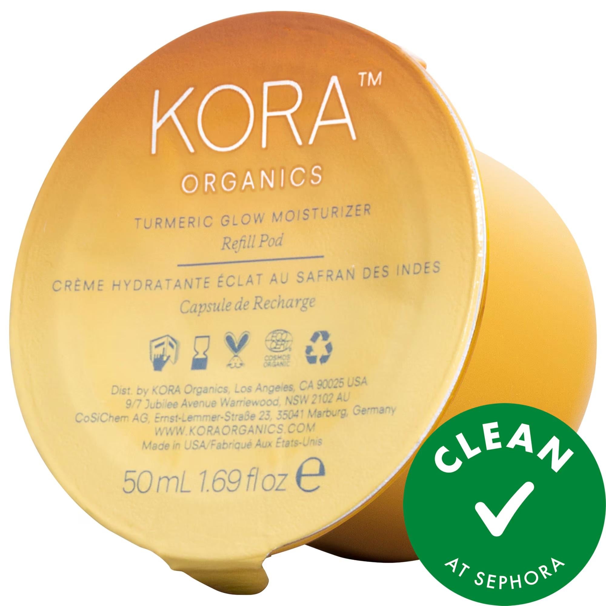 Turmeric Glow Refillable Brightening Moisturizer - Vegan, Anti-Aging Face Cream for Dry, Dull Skin