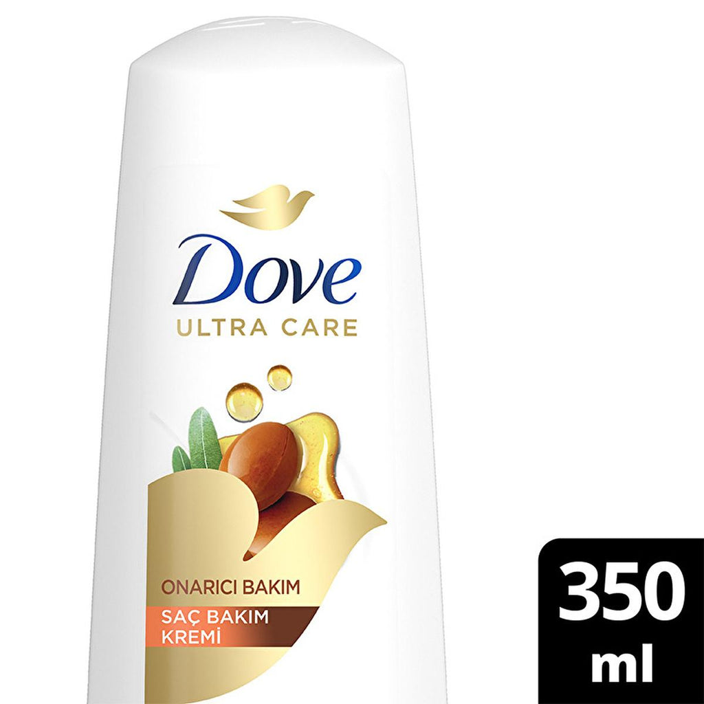 Dove Ultra Care Argan Oil Hair Conditioner - Deeply Nourishing & Repairing for Damaged, Dry Hair - Natural, Vegan & Cruelty-Free