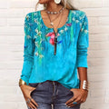 Womens Long-sleeve Printed T-shirt With A Zipper